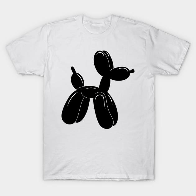 Black balloon dog T-Shirt by drugsdesign